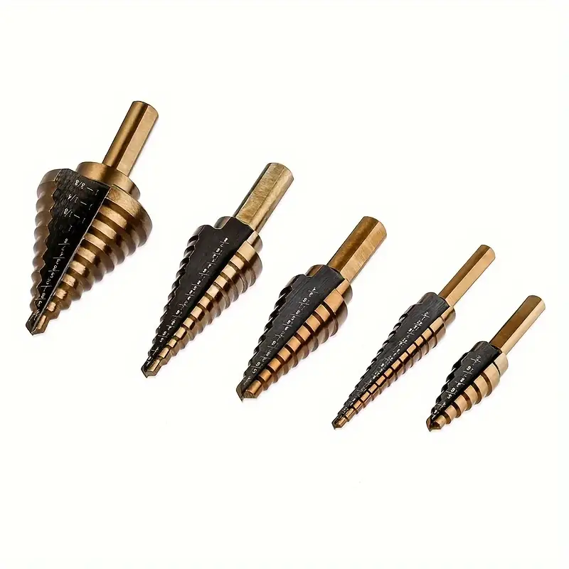 Five piece drill bit set | Precision cobalt high HSS Co titanium coating