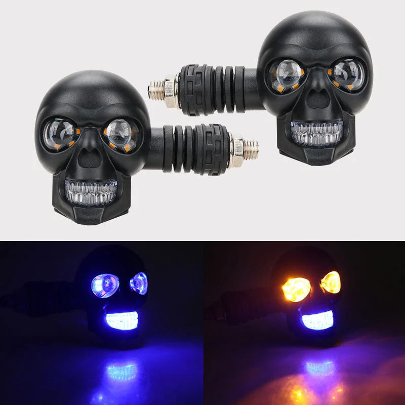 ๐ Skull LED Turn Signal Lights | 2 sets (4 in total)