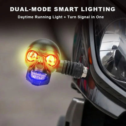 💀 Skull LED Turn Signal Lights  |  2 sets (4 in total)