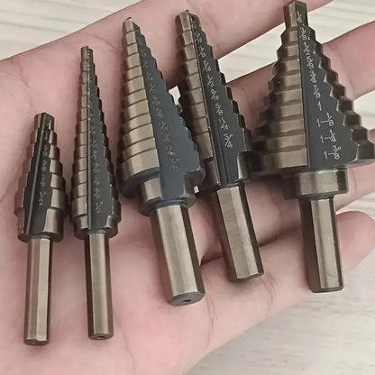 Five piece drill bit set | Precision cobalt high HSS Co titanium coating