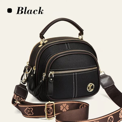 🛫Classic Multifunctional Compartments Adjustable Wide Shoulder Strap Leather Crossbody Bag