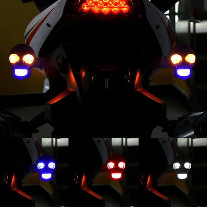 💀 Skull LED Turn Signal Lights  |  2 sets (4 in total)
