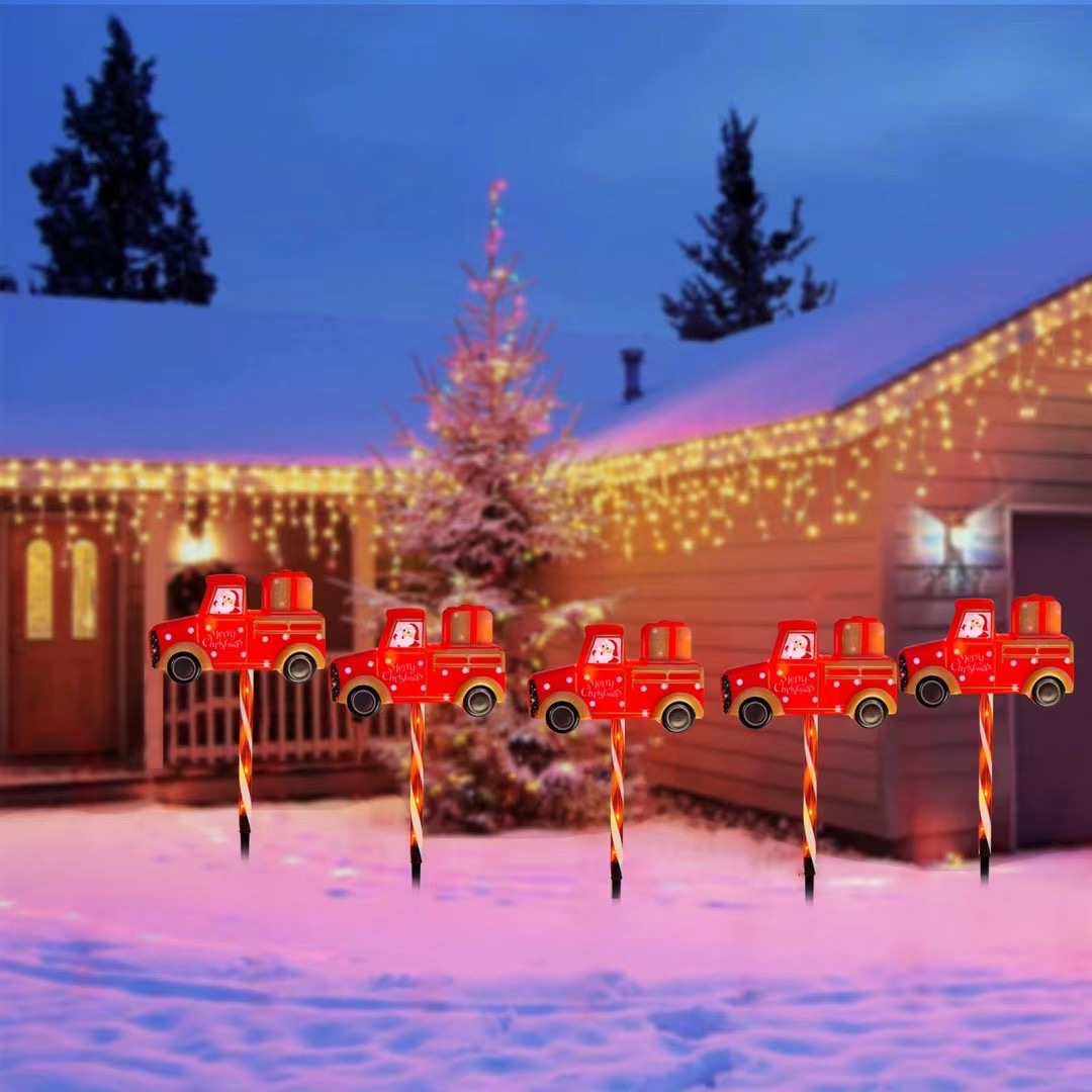 🎄 Outdoor walkway lights | Solar powered, waterproof  (💥A set includes 5)