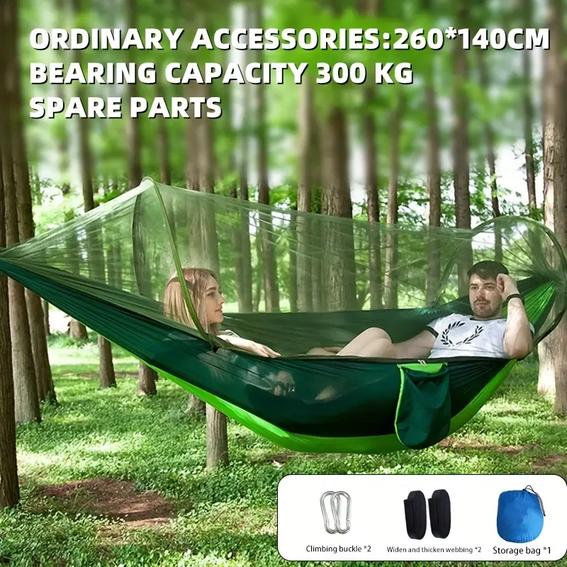 Double mosquito net hammock, 661 lbs weight capacity