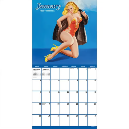📆2026 Retro Pin-Up Girl Calendar💞