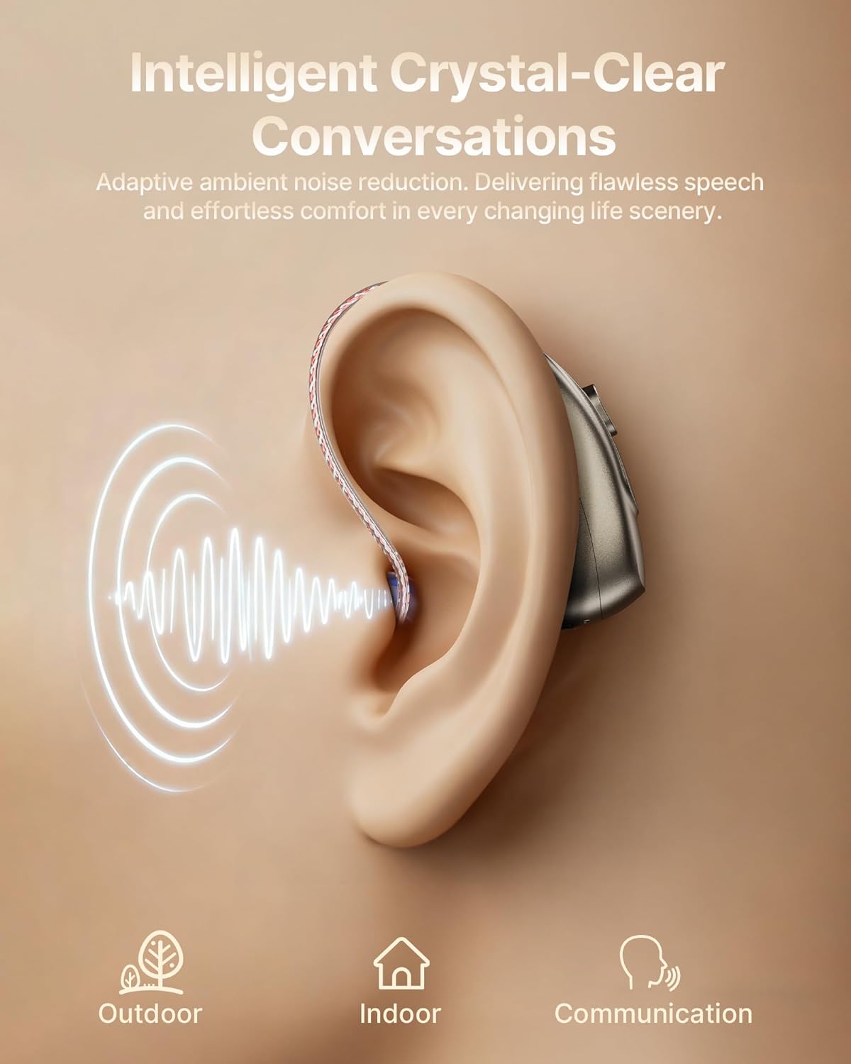 🔊Super Invisible Hearing Aid Headphones