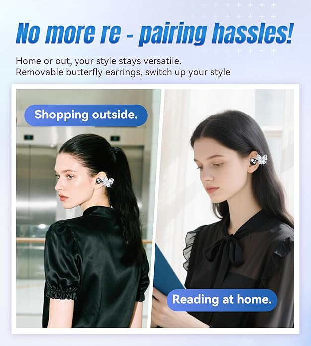 ✨Butterfly Earrings Bluetooth Earphones | IPX5 Waterproof, 50 Hour Playback