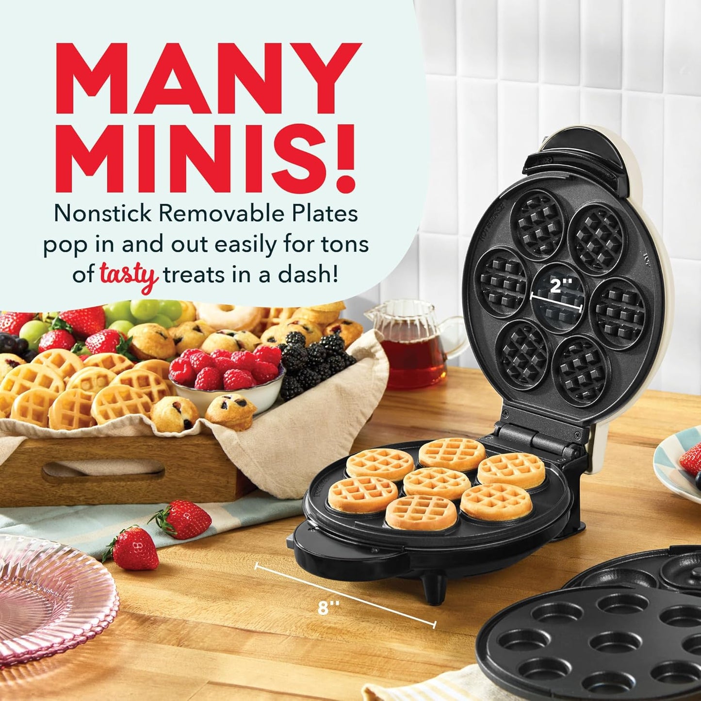 🔥3-in-1 baking machine 🍩Mini Donuts 🧇Waffle Bites 🧁Mini Cupcakes