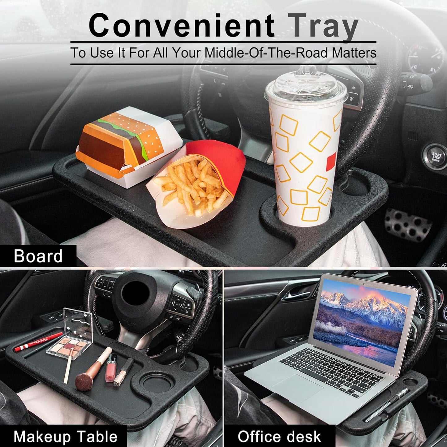 🚗 Multi functional car steering wheel table | dining | office | support