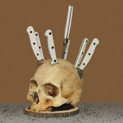 ☠Gothic Skull Knife Holder