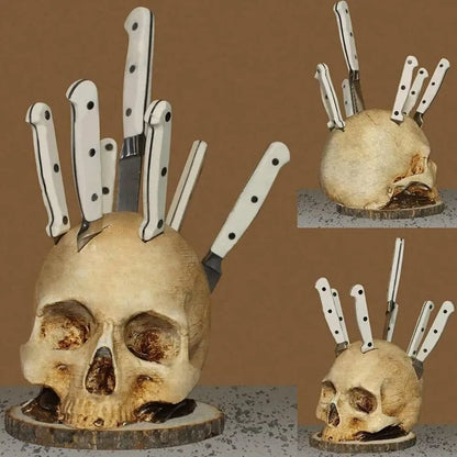 ☠Gothic Skull Knife Holder