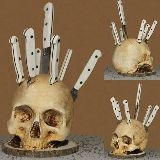 ☠Gothic Skull Knife Holder