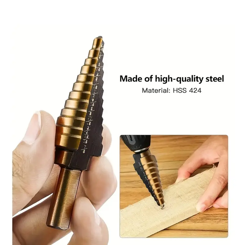 Five piece drill bit set | Precision cobalt high HSS Co titanium coating