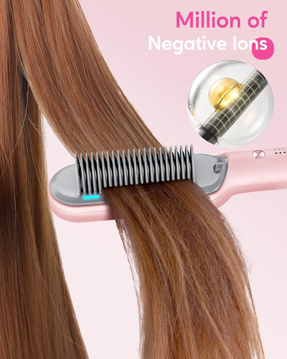 🔥Negative ion straight hair brush, anti scalding, universal for straight/curly hair, CE ROHS FCC certification complete