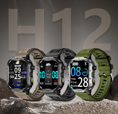 ⌚ New H12 Smart Watch✨Wireless charging, heart rate monitoring, dynamic island design, outdoor flashlight✨