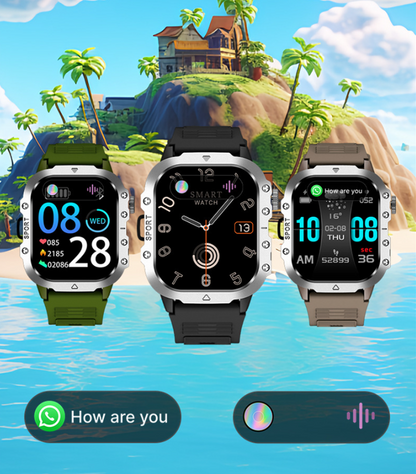 ⌚ New H12 Smart Watch✨Wireless charging, heart rate monitoring, dynamic island design, outdoor flashlight✨