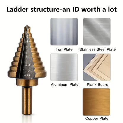 Five piece drill bit set | Precision cobalt high HSS Co titanium coating