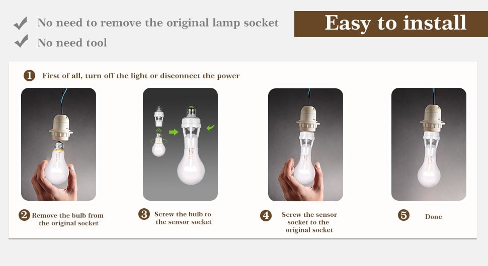💡Motion Sensor Light Sockets