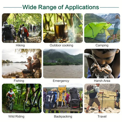 Outdoor survival equipment | Water source filter, ABS material