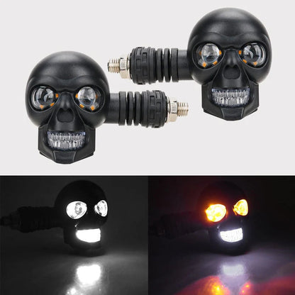 💀 Skull LED Turn Signal Lights  |  2 sets (4 in total)