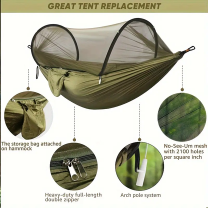 Double mosquito net hammock, 661 lbs weight capacity