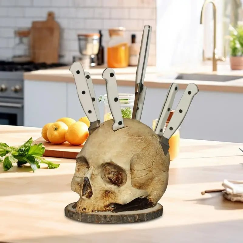 ☠Gothic Skull Knife Holder