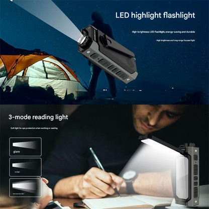 Portable solar-powered emergency hand-cranked radio